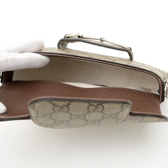 GUCCI Beige Horsebit Bag - Picture 4 of 6